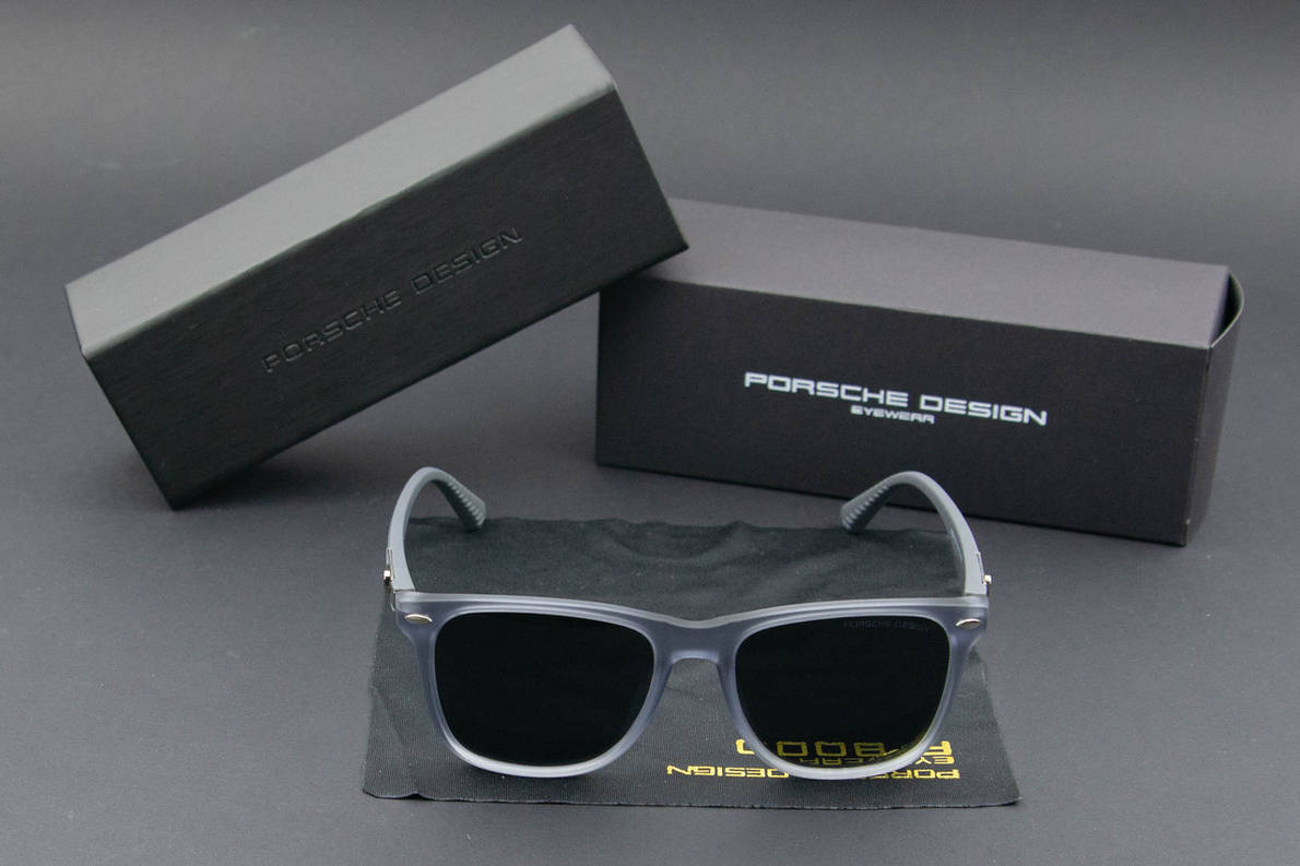 Окуляри чоловічі сонцезахисні Porsche Design (арт. PB87008) сіра прозора оправа, фото 1