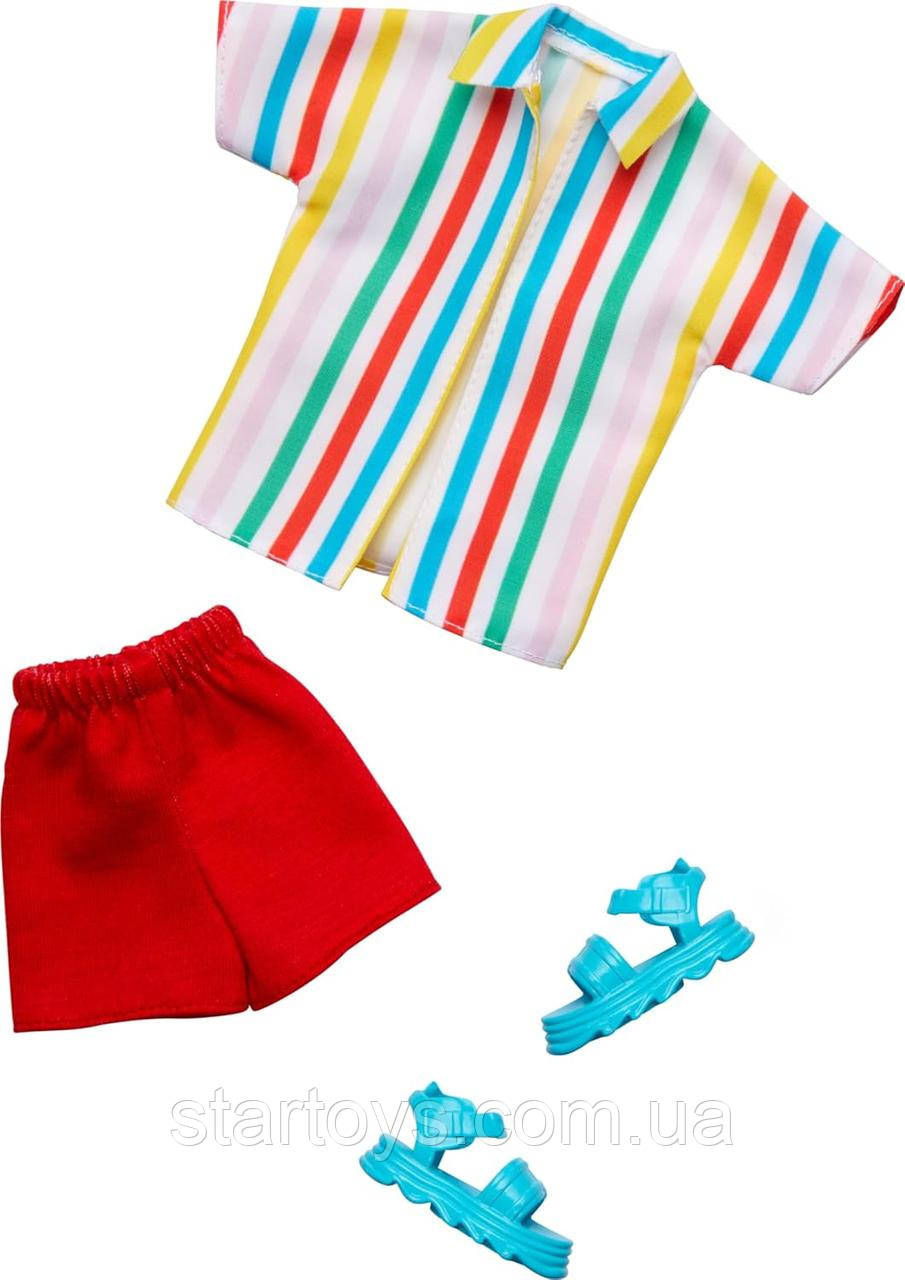 Набір одягу для Кена Стильна футболка та шорти Barbie Fashion Pack Clothes Outfit for Ken Doll HRH33