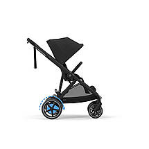 Коляска прогулянкова з двомісним шасі Cybex eGazelle S BLK Moon Black Чорна, фото 4