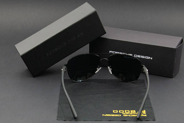 Окуляри сонцезахисні Porsche Design авіатори поляризаційні (арт. MT0914) черный, фото 5