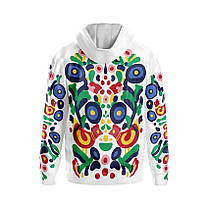 Худі чоловіче з принтом «Український візерунок. Ukrainian pattern» різнокольоровий, фото 2