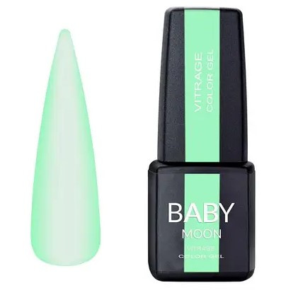 Гель-лак вітражний Baby Moon Vitrage Color Gel No03, 6 мл (салатовий)