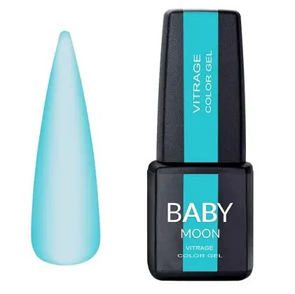 Гель-лак вітражний Baby Moon Vitrage Color Gel No04, 6 мл (бірюзовий)