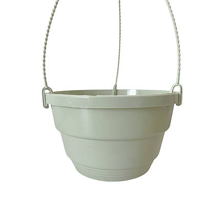 Пластиковий підвісний горщик фісташковий 3,7 л 23х13,5 см, фото 2