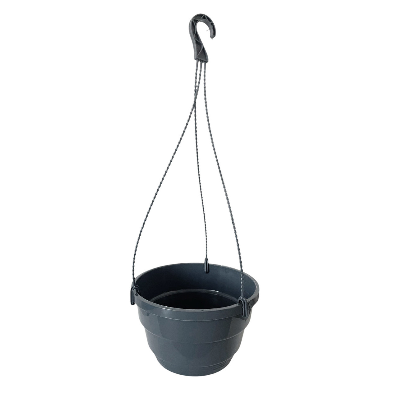 Пластиковий підвісний горщик графітовий 3,7 л 23х13,5 см