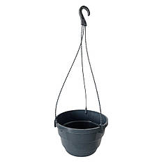 Пластиковий підвісний горщик графітовий 3,7 л 23х13,5 см