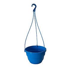 Пластиковий підвісний горщик темно-блакитний 3,7 л 23х13,5 см