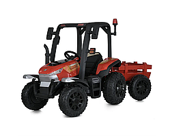 Дитячий трактор - електромобіль з причепом та дахом Bambi