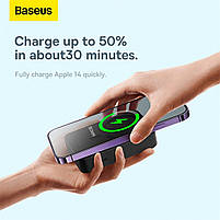 Зовнішній акумулятор Baseus Magnetic Mini Wireless Fast Charge Power Bank 20000mAh 20W Black, фото 4