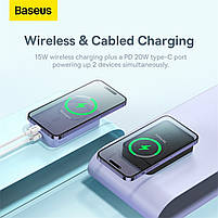 Зовнішній акумулятор Baseus Magnetic Mini Wireless Fast Charge Power Bank 20000mAh 20W Black, фото 7