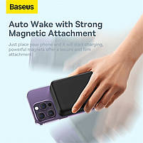 Зовнішній акумулятор Baseus Magnetic Mini Wireless Fast Charge Power Bank 20000mAh 20W Black, фото 5
