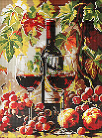 Алмазна мозаїка/вишивка Червоне вино 30*40 см Ідейка AMO 8114