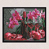 Алмазна мозаїка/вишивка Гранатове вино 30*40 см Ідейка AMO 8118, фото 4