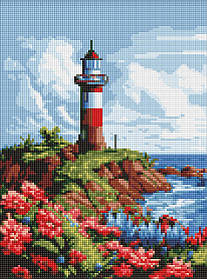 Алмазна мозаїка/вишивка Пейзаж. Мальовничий маяк 30*40 см Ідейка AMO 8144
