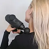 Масажер пістолет з 12 насадками, перкусійний масажер для спини та тіла + у чохлі Malatec 23575, фото 4