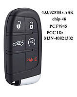 Смарт ключ Fiat 4+1 кнопки 433mhz chip id 46 Keyles