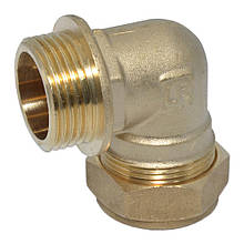 Кутник обтискний для мідних труб Comisa D 18x1/2"(НР) цанговий перехідний 8302435