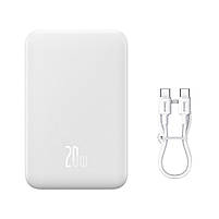 Зовнішній акумулятор Baseus Magnetic Mini Wireless Fast Charge Power Bank 20000mAh 20W White, фото 10