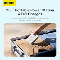 Зовнішній акумулятор Baseus Magnetic Mini Wireless Fast Charge Power Bank 20000mAh 20W White, фото 7