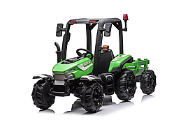 Дитячий трактор - електромобіль з причепом та дахом Bambi