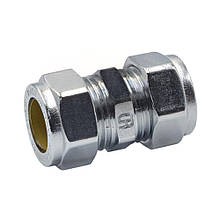 Муфта обтискна для мідних труб Comisa D 15x15 хромована з'єднувальна 8106003