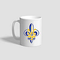 Білий кухоль (чашка) з національним принтом "Ukraine emblem"