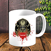 Білий кухоль (чашка) для мисливця з принтом "HUNTER"