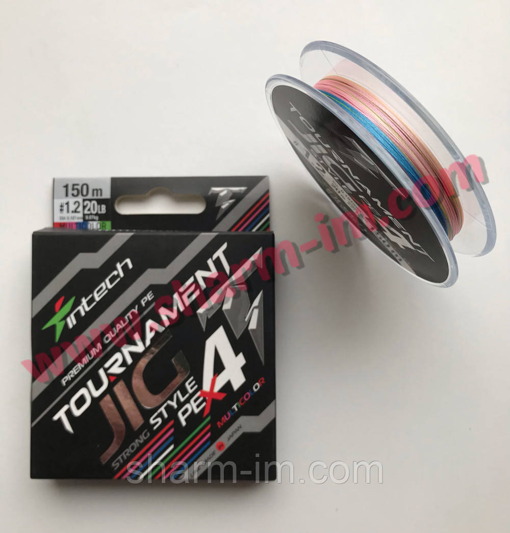 Шнур Intech Tournament Jig Style PE X4 No1.2 (0.187 мм / 9.07 кг / 20 lb) Мультиколор 150 м