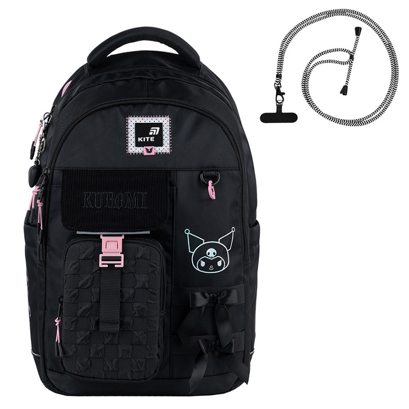 Рюкзак шкільний Kite Education teens 2597L Kuromi, 46x31,5x16 см, 24 л, 145-175 см