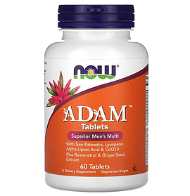 ADAM АДАМ мультивітаміни для чоловіків NOW Foods 60 таблеток