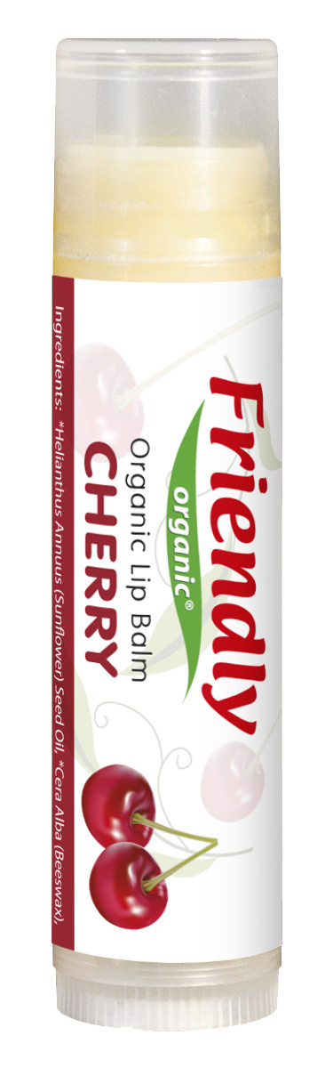 Органічний бальзам для губ Friendly Organic вишня 4,25 г., фото 1