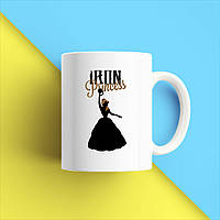 Білий кухоль (чашка) з принтом "Iron princess" Push IT