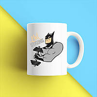 Білий кухоль (чашка) з принтом "Bat Strong" Push IT