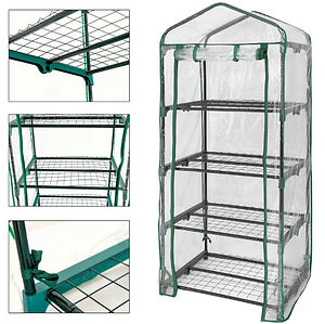 Теплиця для саду або дача MAR-POL M85004 теплиця для балкона тераса - на 4 полиці - розмір 69x50x160cm