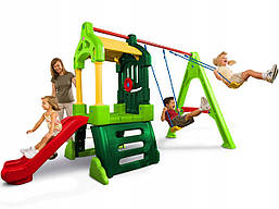 Дитячий ігровий майданчик з гіркою і гойдалками Clubhouse Swing Set Little Tikes 171093