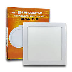 LED світильник Євросвітло 18W 6400К вбудований квадрат LED-S-225-18 000038839