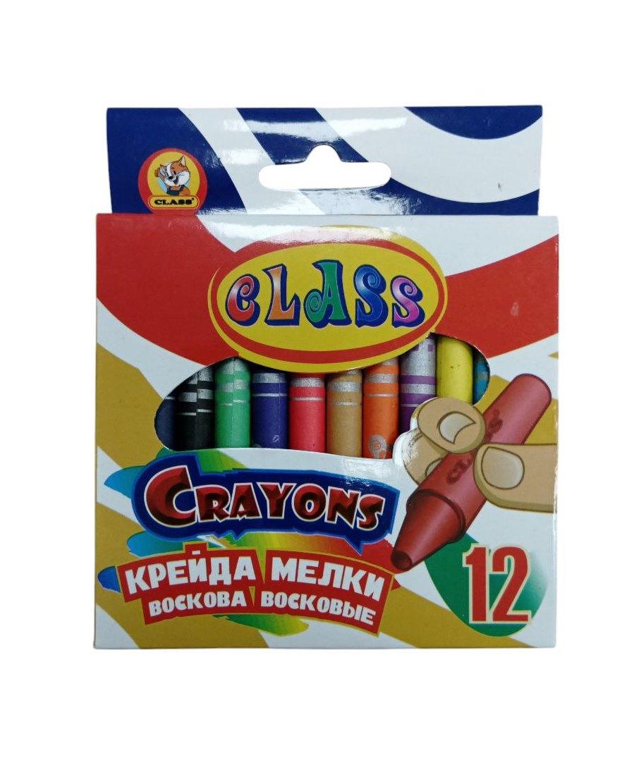 Крейда воскова Class 12 кольорів (7603), фото 1