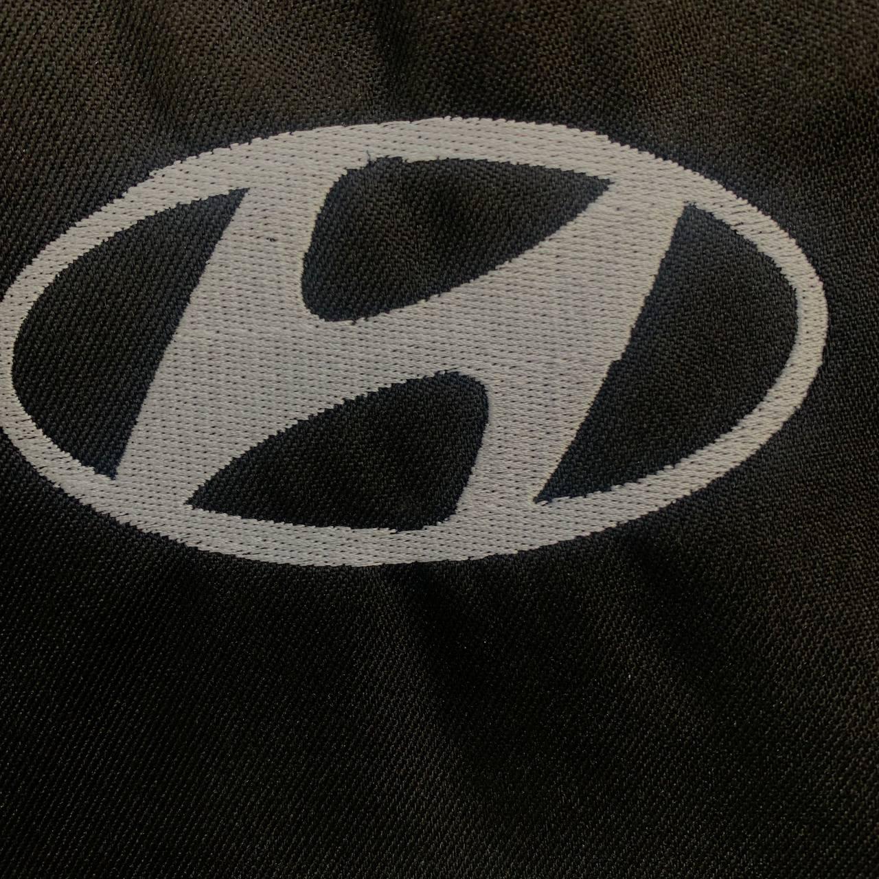 Чохли на сидіння Хюндай Санта Фе (Hyundai Santa Fe) тканинні авточохли з логотипом - в наявності