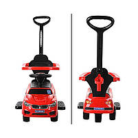 Машинка-каталка з батьківською ручкою і бампером Bambi толокар (M 3503B-3) червона, фото 3