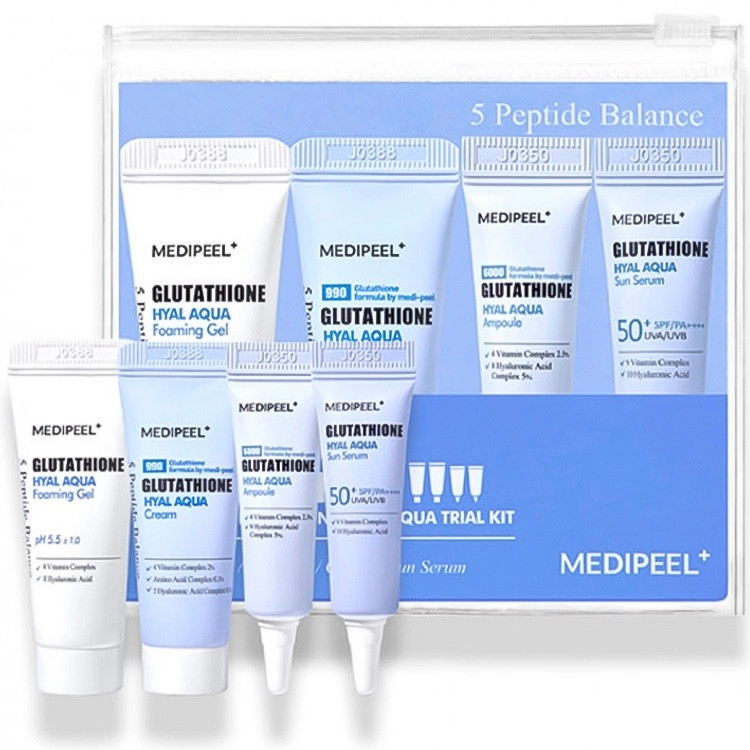 Набір зволожуючих мініатюр для сяйва шкіри Medi-Peel Glutathione Hyal Aqua Trial Kit