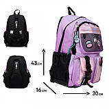 Рюкзак шкільний YES TS-43 Be Happy 43 х 30 х 16 см, 21 л, фото 3