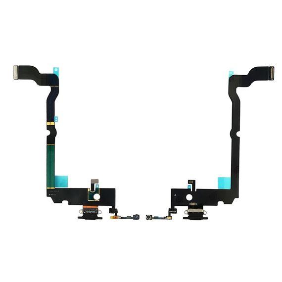 Шлейф (Flat cable) iPhone XS Max з чорним роз'ємом зарядки і мікрофоном Original, фото 1