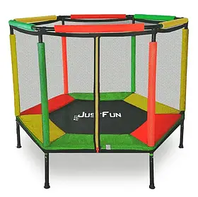 Батут-манеж пружинний із захисною сіткою Just Fun COLORFULL (діаметр 140 см)