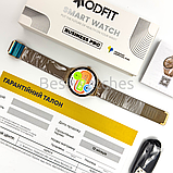 Смарт-годинник жіночий металевий з металевим браслетом Amoled екраном Modfit Business Pro Gold Mesh, фото 3
