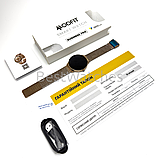 Смарт-годинник жіночий металевий з металевим браслетом Amoled екраном Modfit Business Pro Gold Mesh, фото 2