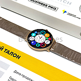 Смарт-годинник жіночий металевий з металевим браслетом Amoled екраном Modfit Business Pro Gold Mesh, фото 6