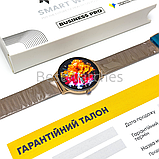 Смарт-годинник жіночий металевий з металевим браслетом Amoled екраном Modfit Business Pro Gold Mesh, фото 5