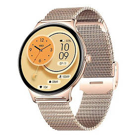 Смарт-годинник жіночий металевий з металевим браслетом Amoled екраном Modfit Business Pro Gold Mesh