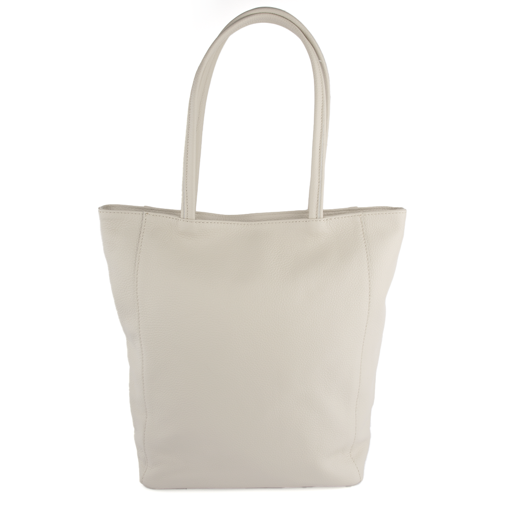 Сумка жіноча шопер шкіряна Virginia Conti 02802_m_2 з 2 ручками бежева, фото 1