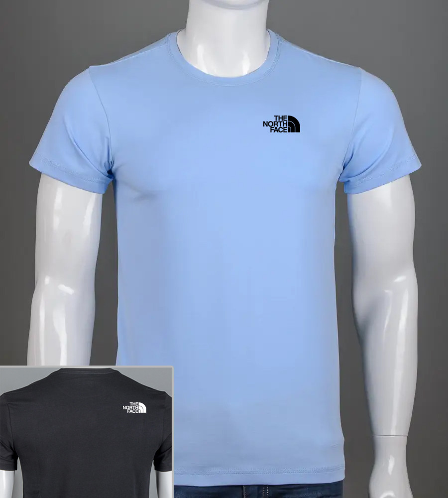 Футболка чоловіча The North Face 2421м (Уп.4шт M-XXL), Блакитний, фото 1